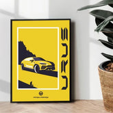 Lamborghini Urus illustration poster - wall art